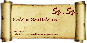 Szám Szultána névjegykártya